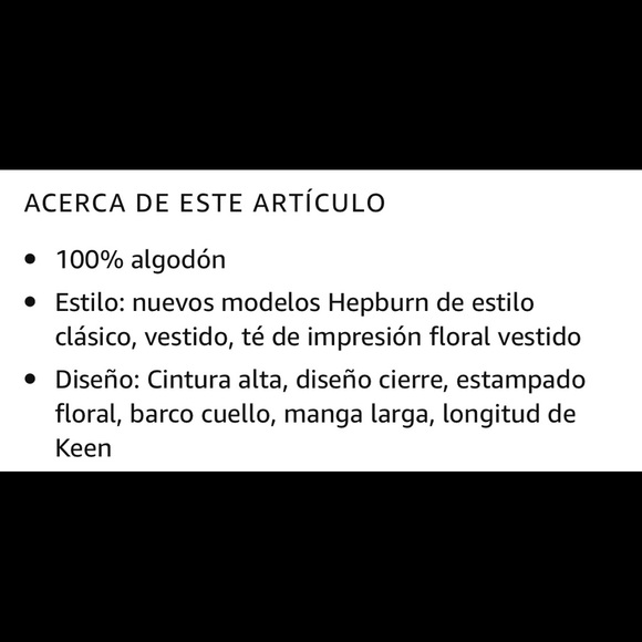 [NWT] Vintage style long sleeve cotton dress - Picture 4 of 4